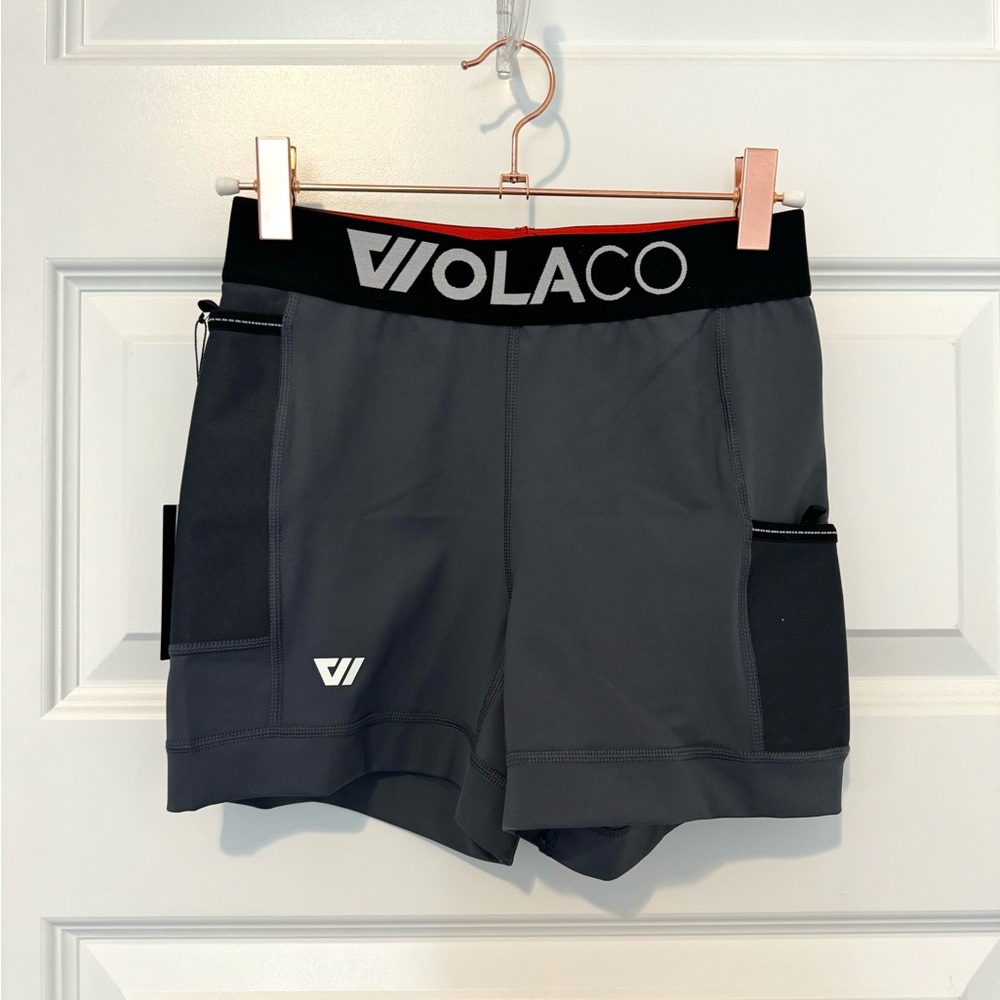 Wolaco Women’s Dark Gray Sprint Half Tight Shorts size S - new w/tags